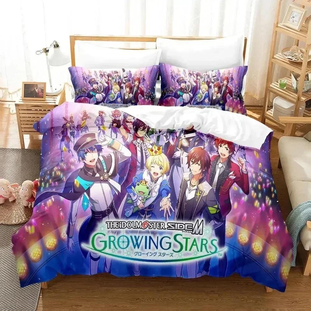 3D Anime Idolmaster SideM Bedding Set Duvet Cover Sheet Printed Bed Set Pillowcase Bed Full Queen King Size Comforter Bedroom