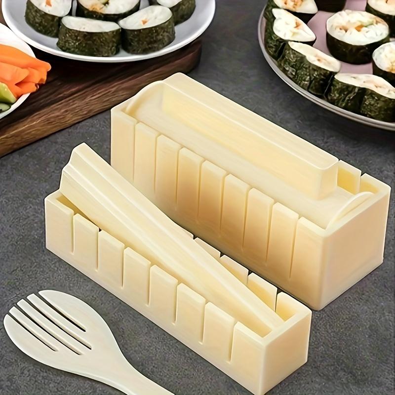 Sushi-Maker-Set, Kunststoffformen-Set, runde, quadratische und herzförmige Sushi-Rollen-Werkzeuge, Kuchenrollenform, DIY-Küchenwerkzeuge