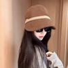Retro Corduroy Versatile Casual Travel Face Small Warm Pile Bucket Hat Women
