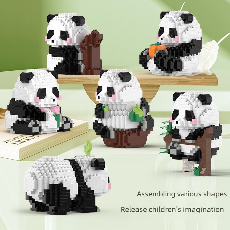 Lego-kompatibles Riesenpanda- Lernspielzeug für Kinder - Kreativer Zusammenbau & Geschenk