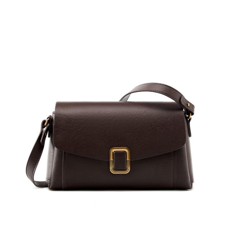 

Luxury Handbags Female Crossbody Bags Shoulder Bag Women Bags New Fashion 2026 Genuine Cowhide Leather Small Square Bag шоколадний