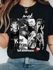 Rock Rap Tour Style Graphic T-Shirt Blue Cotton Tee Music Fan Shirt