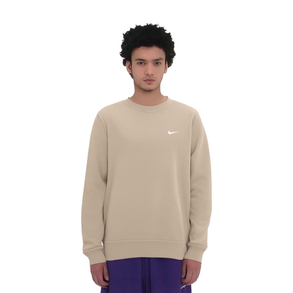 Nike Club OUTLETS NSW Fleece Solid Color Fleece Lined Crew Neck Pullover Long Sleeved Without Hood Sweatshirt Men's 623459-247
