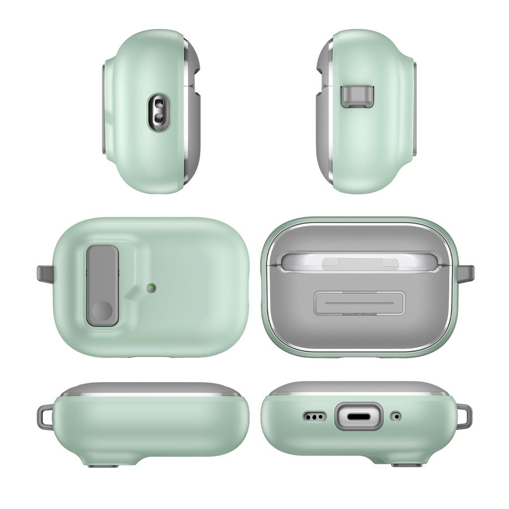 For AirPods 4 /AirPods 1/2/3 AirPods Pro 2 Generation 2nd 1st Case Secure Lock Clip Hard Shell Case Cover with Keychain