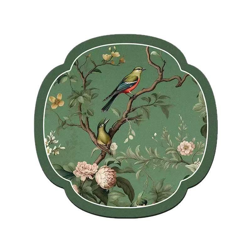 Quick-Drying Chinese-Style Diatom Mud Absorbent Anti-Slip Mat for Living Room and Dining Area