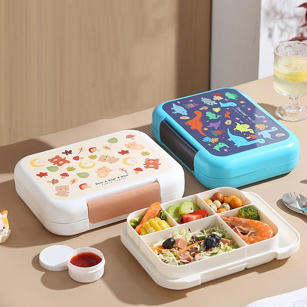 900/1300ML Divides Lunch Box Reusable Lunch Container Portable Outdoor Picnic Box Tableware