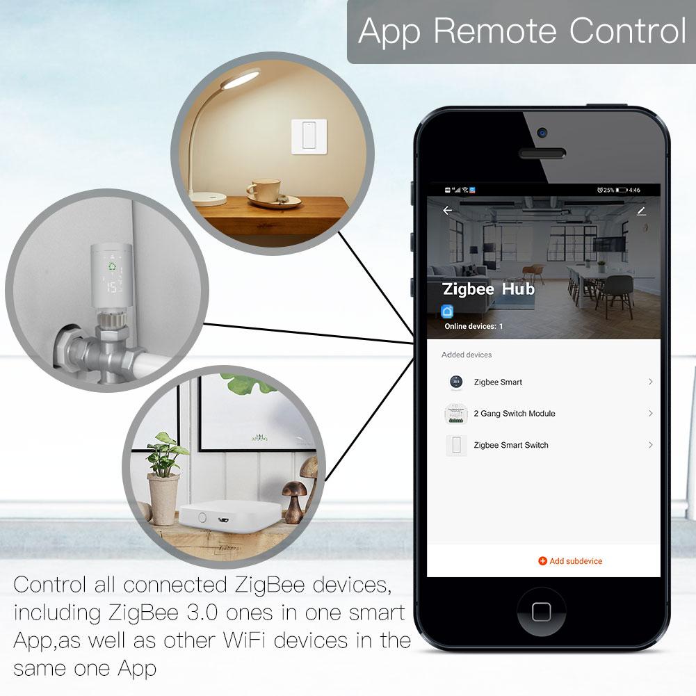 Moes Tuya ZigBee 3.0 Wireless Smart Gateway Hub Automation Control Center for Smart Products Works with Alexa Google Home