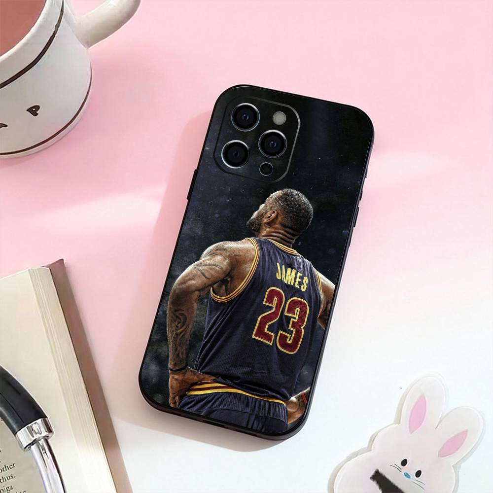 Custodia per Telefono Basketball L-Lebron James 23 Per iPhone 17,16,15,14,13,12,11 Plus,Pro,Max,XS Silicone Morbida