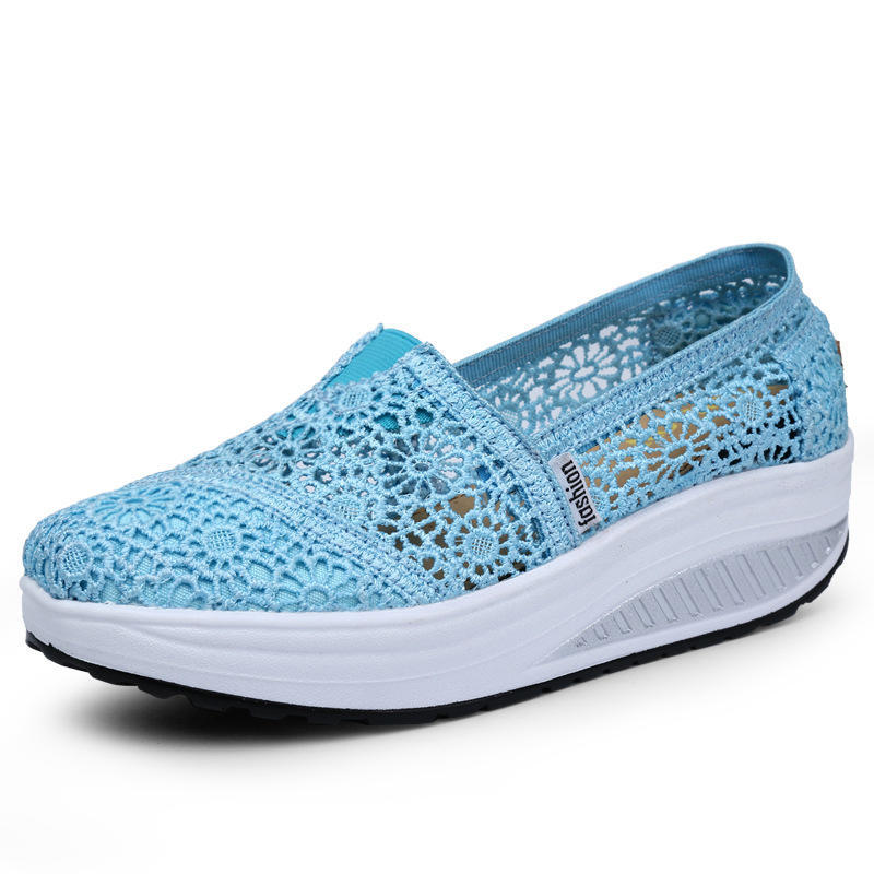 Summer Fashion Women's Thick-soled Breathable Mesh Woman Non-slip Sports Rocker Ladies Sneakers Girls Walking Shake Shoes