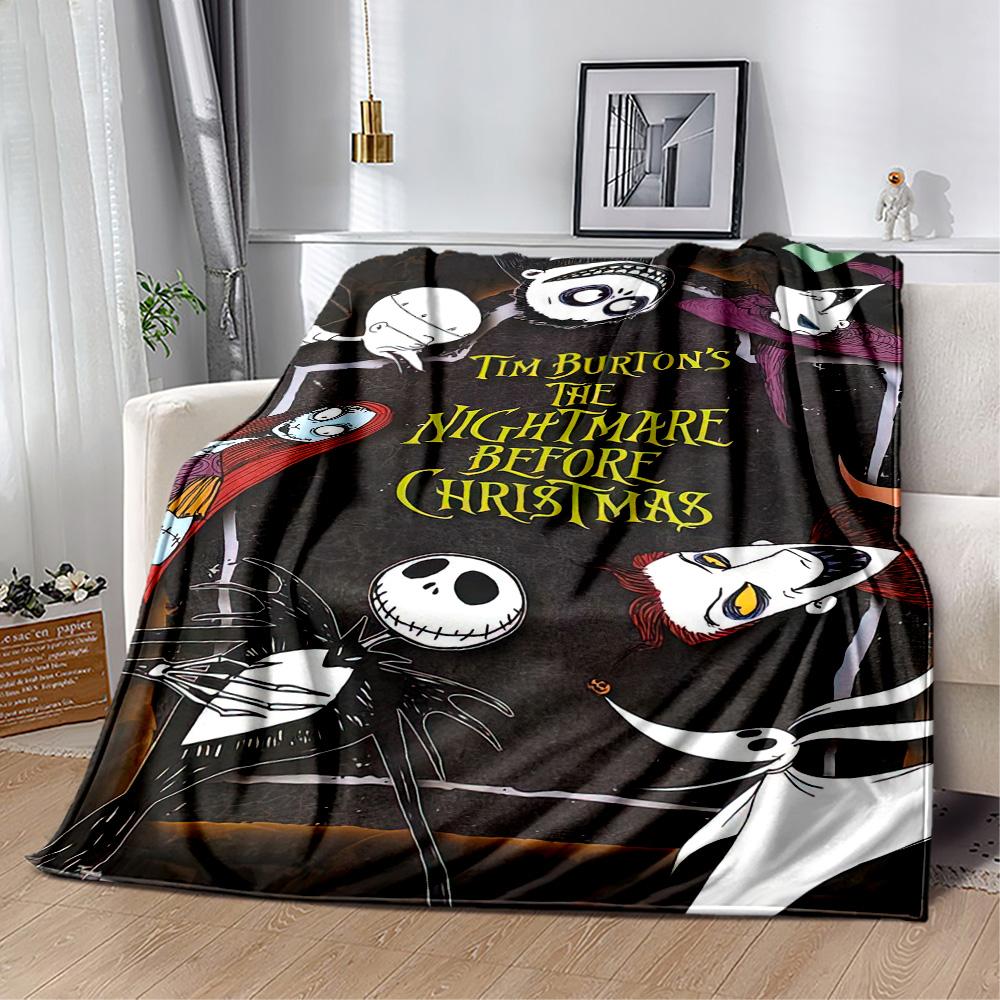 Christmas Nightmare Blanket Warmthful Decor Perfect for Seaside Livingroom Picnics for All Occasions Modern Gift for Travel Home Birthdays