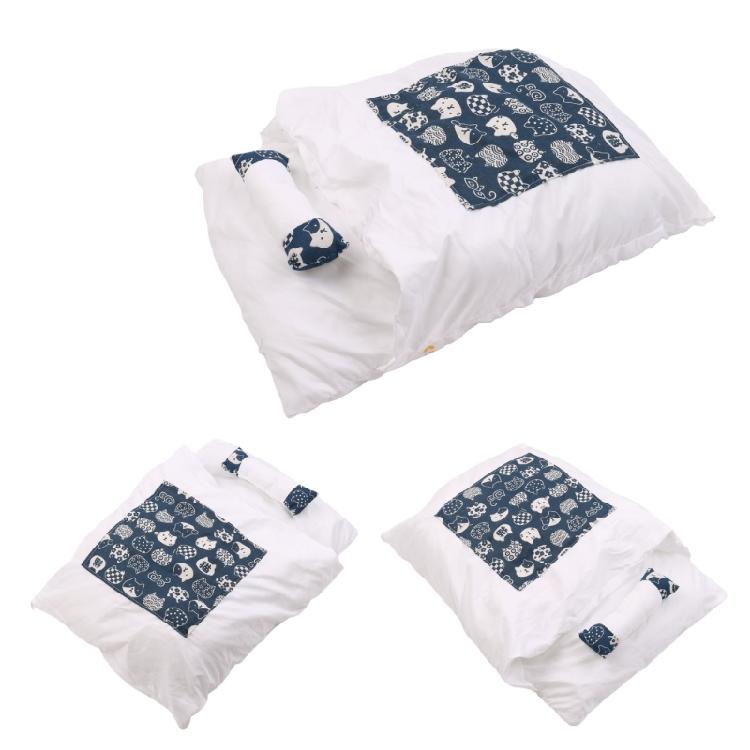 Cat Cave Bed Sleeping Bag Self-Warming Calming & Cosy Pad Cushion with Pillow