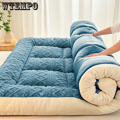 Coussins Épais Double Face Disponibles Maison Hôtel Matelas Tatami Doux Grande Taille Couleur Contrastée Simple Pliable
