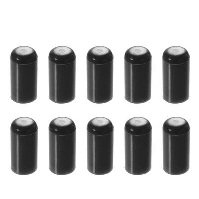 X AUTOHAUX Silicone Hose Cap Intake Vacuum Hose Tube End Plug for Car Black 6mm Inner Diameter 10pcs