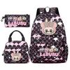 3Pcs/set Backpack for Girl School Teen Student Knapsack Women Rucksack with Lunch Bags Pencil Bag Fish Scale Style Bags