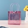 Cute Clear PVC Handbag Large Capacity Mini Gift Packaging Bag Waterproof Reusable Tote Bag