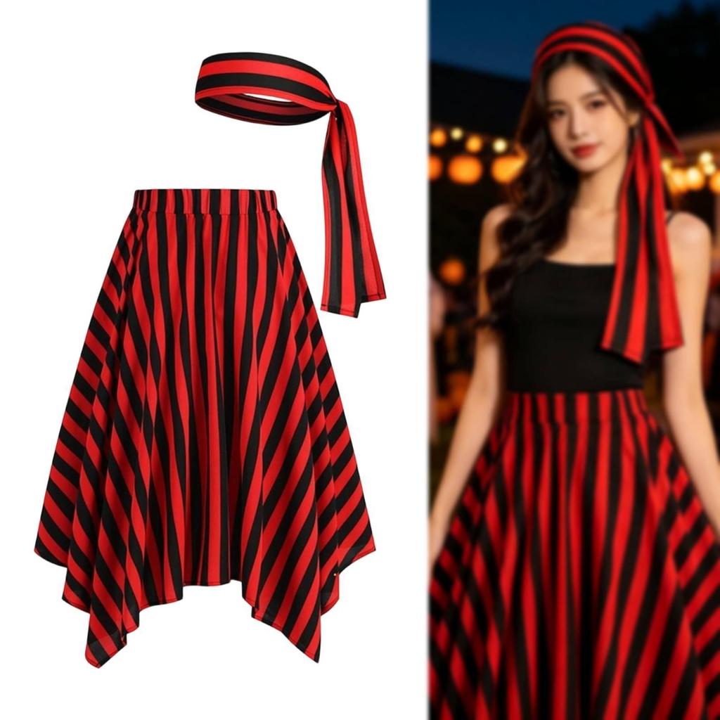 Pirate Skirt for Women with Headscarf Parties And Roleplaying Games