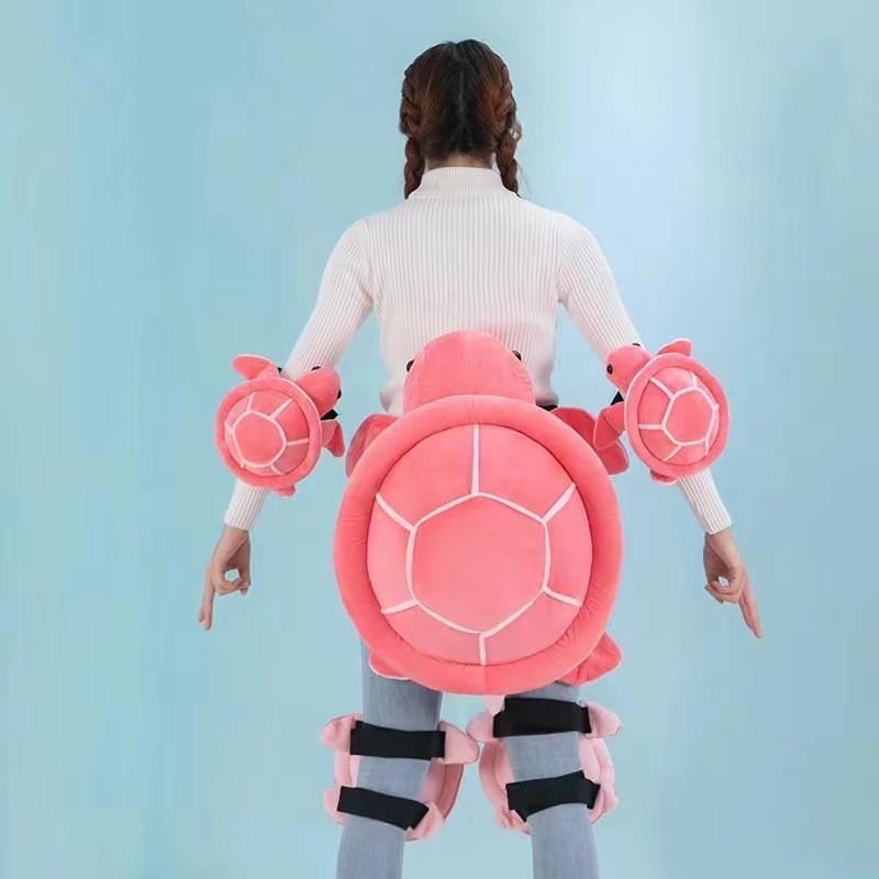 Plush Toys Turtle Protective Snow Gear Set With For Kids Skiing Doll Stuffed