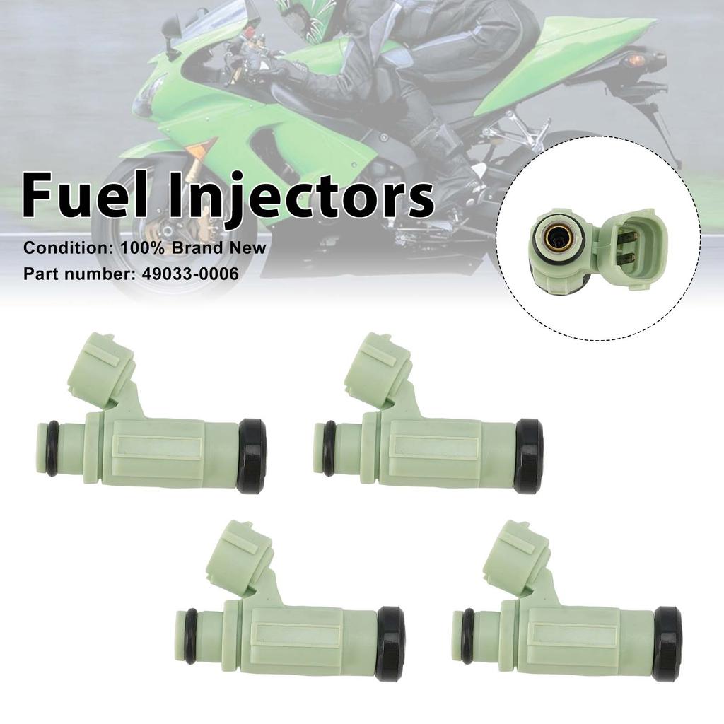 4PC Fuel Injectors 49033-0006 For Kawasaki NINJA ZX636 ZX-6R 2004-2006