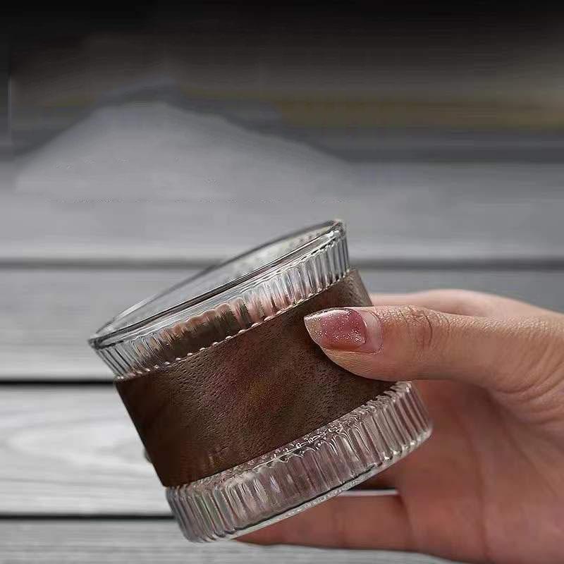 130ml Tea Cup Large Capacity Japanese Style Coffee Mug Transparent Glass Teacup Drinking Mug