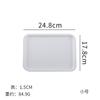 Rectangular Serving Tray Anti Slip Scratch Resistant Plastic Food Household Tea Kitchen Supplies