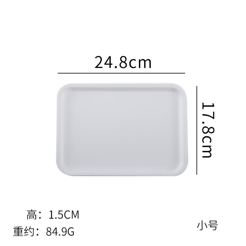 Rectangular Serving Tray Anti Slip Scratch Resistant Plastic Food Household Tea Kitchen Supplies