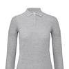 B&C Womens/Ladies ID.001 Heather Long-Sleeved Polo Shirt