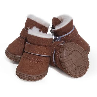 Winter Warme Hundestiefel Dickes Plüsch Kleine Hundeschuhe Rutschfeste Welpen Schnee Regenschuhe für Teddy Chihuahua