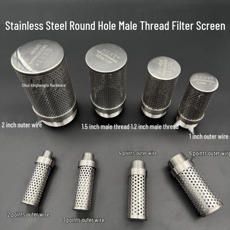 304 Stainless Steel Male Thread Mesh Tube Oil Filter and Separator
