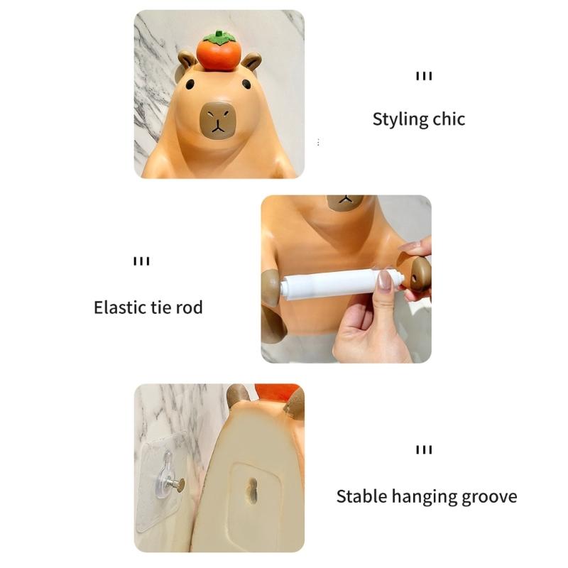 Cute Capybara Shape Tissue Dispenser Elegant Capybara Tissue Container Paper Stand Rack Great For Modern Interiors