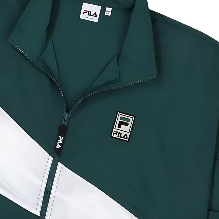 FILA Jackets Unisex Green Stand Collar Moderate Wind Shell FS2JKF2103X_FGR