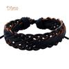 Diamin Leather Rope Bracelet Men Women Jewelry Birthday Party Decor Gift