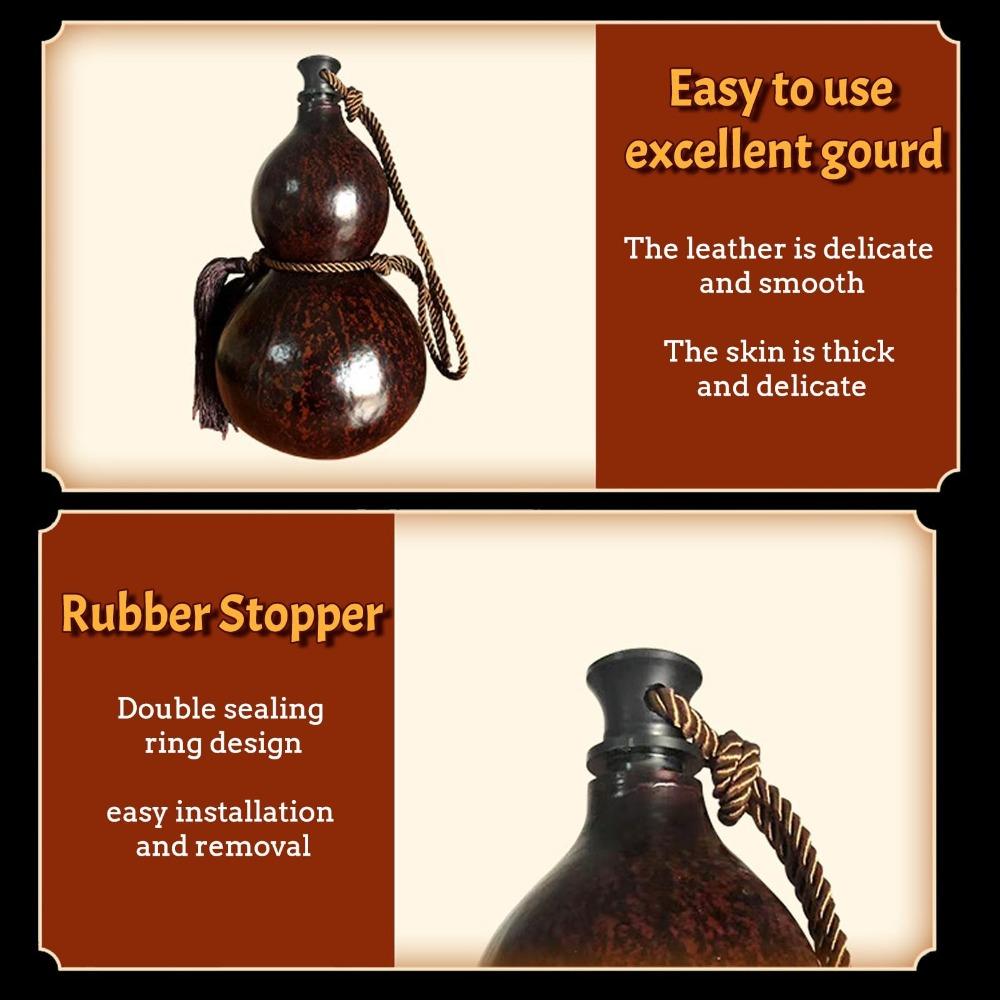 500ML/1000ML Gourd Water Bottle Large Capacity Water Kettle Gourd Beverage Container  Mens Gifts