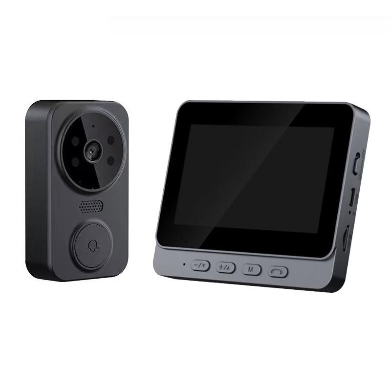 Smart Video Doorbell with Camera, Remote Monitoring, and Display Screen