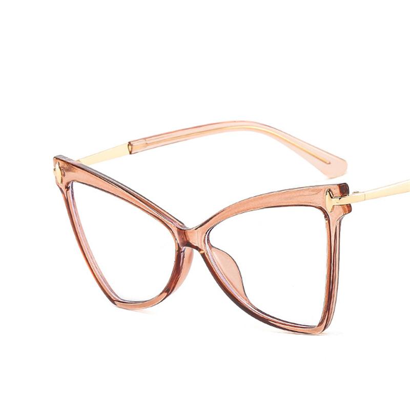 

Cat Eye Oversized Glasses Frame TR90 Glasses Personality Fashion Butterfly Computer Glasses Triangle Eyewear