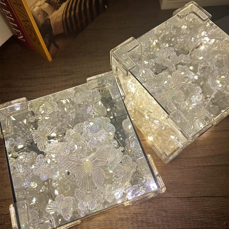DIY Night Light Material Kit Cube Creative Plug in Night Lamp Art Aesthetic Bedside Lamp Butterfly Mood Light Bedroom Decor Gift