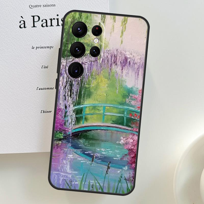 Monet Oil Painting Case For Samsung Galaxy S26 Ultra S25 S24 S23 S21 S22 Ultra S10 S20 Plus S25 FE Phone Cover