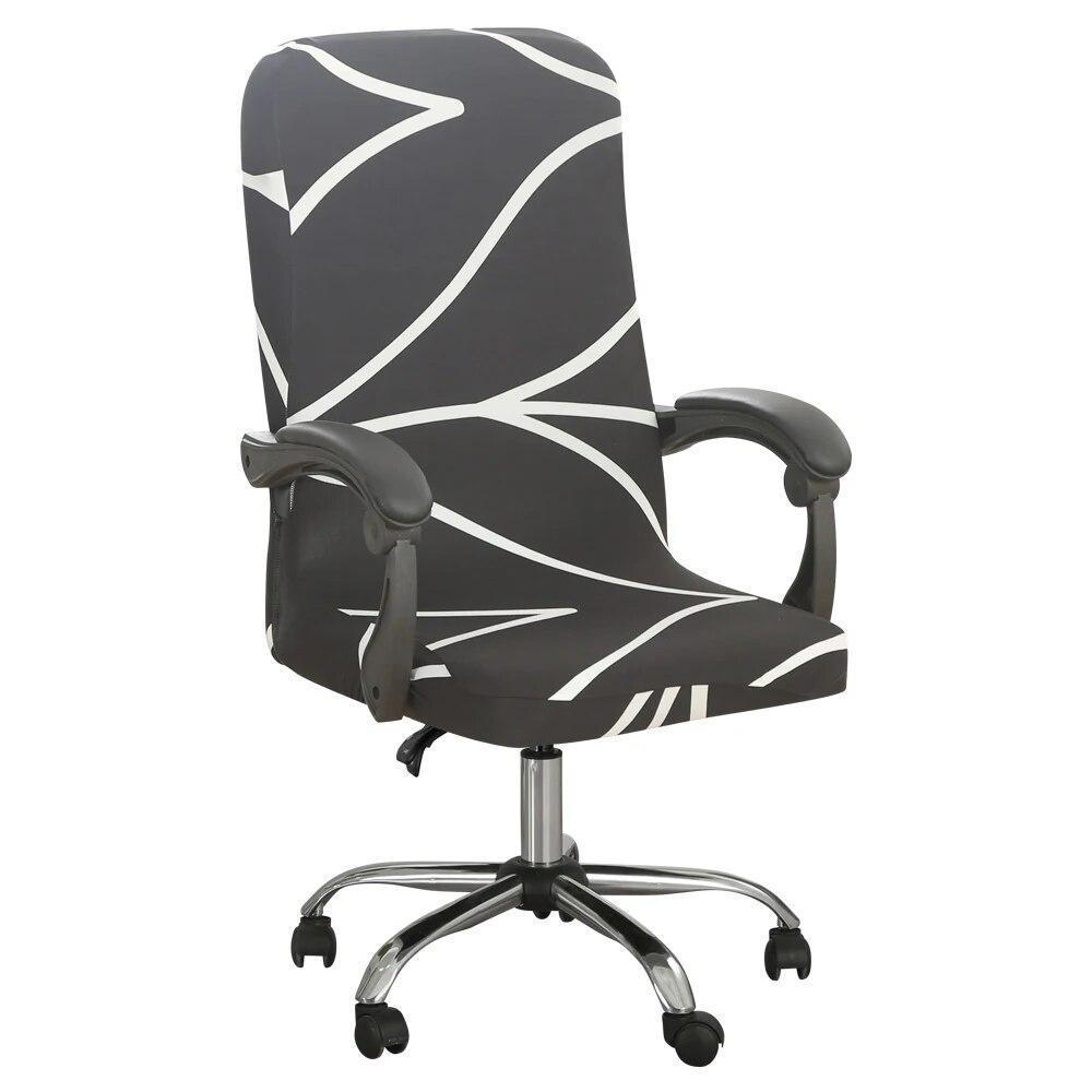 Elastic Computer Office Chair Cover Floral Printed Anti-dirty Rotating Stretch Gaming Desk Seat Chair Slipcover for Armchair