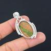 925 Silver Heart Chakra Unakite Gemstone Wedding Sister Unique Pendant Jewelry
