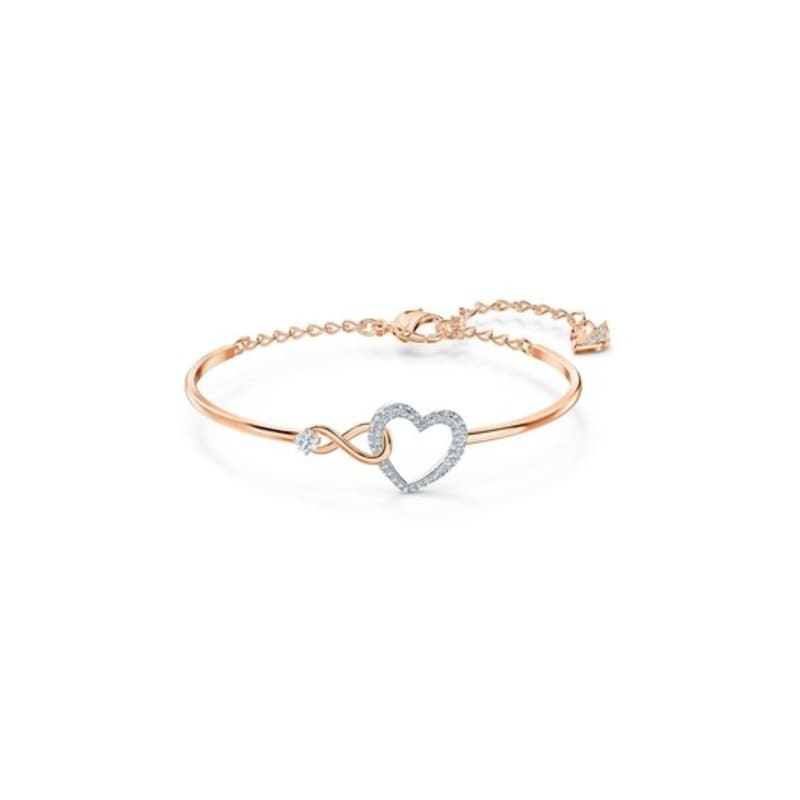 SWAROVSKI [Authentic product from headquarters/Free shopping bag] Hyperbola Heart Bangle Bracelet M 5518869