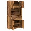Highboard with Drawers Reclaimed Wood 80 x 33 x 150 cm Wood Based Material