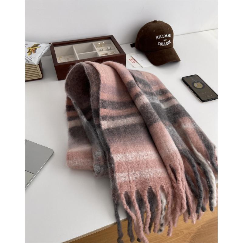 

Winter Japanese All Match Scarf Korean Style Mohair Tassel Scarf Student Warm All match Fashion Thickened Shawl 200*40cm