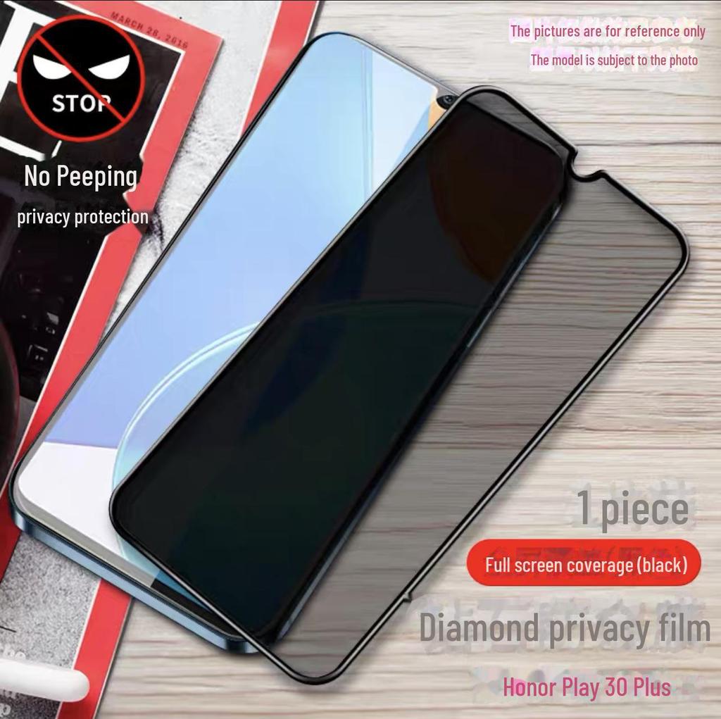 Full Screen Tempered Film for Play 30 Plus/20 Pro/20/9A - Anti-Blue Light, Anti-Fingerprint, Anti-Peep - 30M