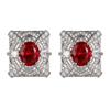 Earrings Necklaces Rings Jewelry Sets Colorful Red Corundum Fashionable High-end Women's Styles