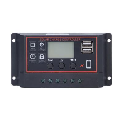 Smart Charge Controller Solar Battery Panel Charging Protection Device with LCD Display 12V 24V30A