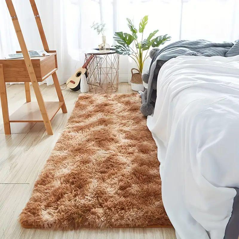 40x120cm Gradient Tie-Dye Carpet Living Room Bedroom Floor Mats Children's Dormitory Decorative Soft Plush Shaggy Carpet