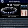 WWJ Elegant Silver Color Light Blue Zirconia Tennis Bracelets Bangles