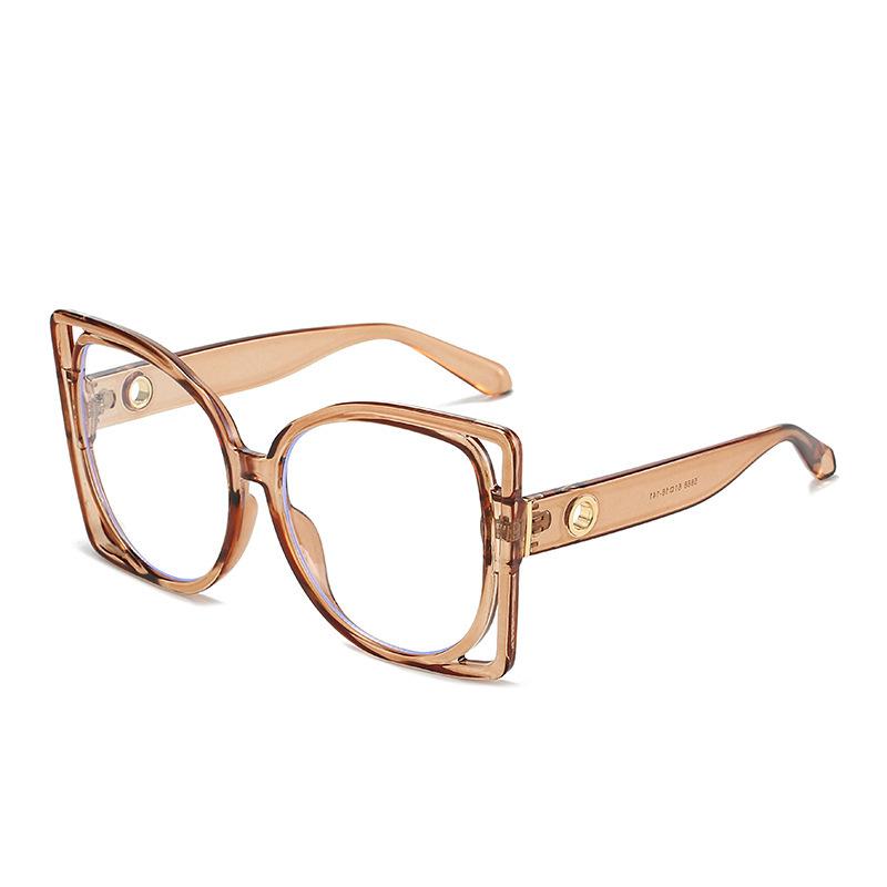 Luxury Orange Eyeglasses For Women Anti Blue Light Myopia Glasses Vision Diopters 0 -1 5 -6 Nearsightedness Glasses