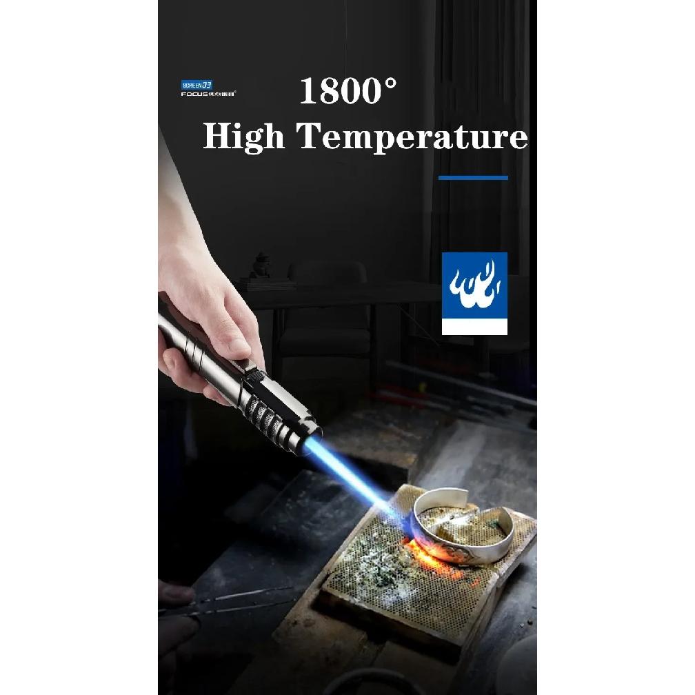 2025 New Version 1800 ° Spray Gun Gas Lighter Metal Outdoor Windproof Blue Strong Flame Spray Gun Jet Lighter Welding Tool
