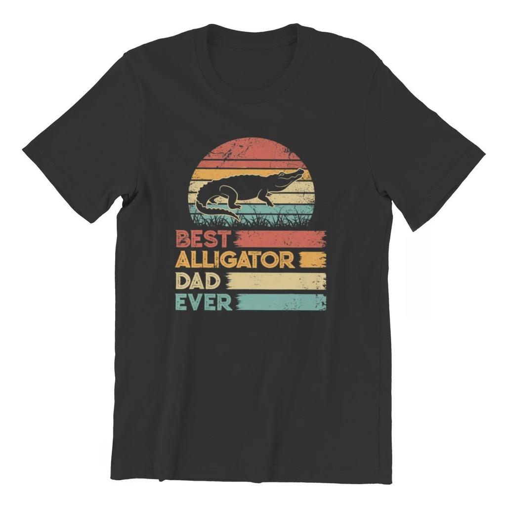 Best Alligator Dad Ever Vintage Mens Tall T-Shirt Funny Streetwear New Fitness Tight T Shirts Cute Tops T Shirt Man Custom