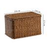 Nordic Style Rattan-Look Woven Storage Box with Lid for Bedroom and Household Organization.